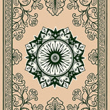 Boho Medallion With Flowing Vine(Beige)