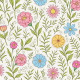 Blooming Garden Elegant Vintage Botanical(Pink)
