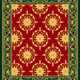 Floral Latticework with Baroque Scroll and Holiday Starburst(Red)