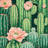 Whimsical Green Floral Accents(Green)