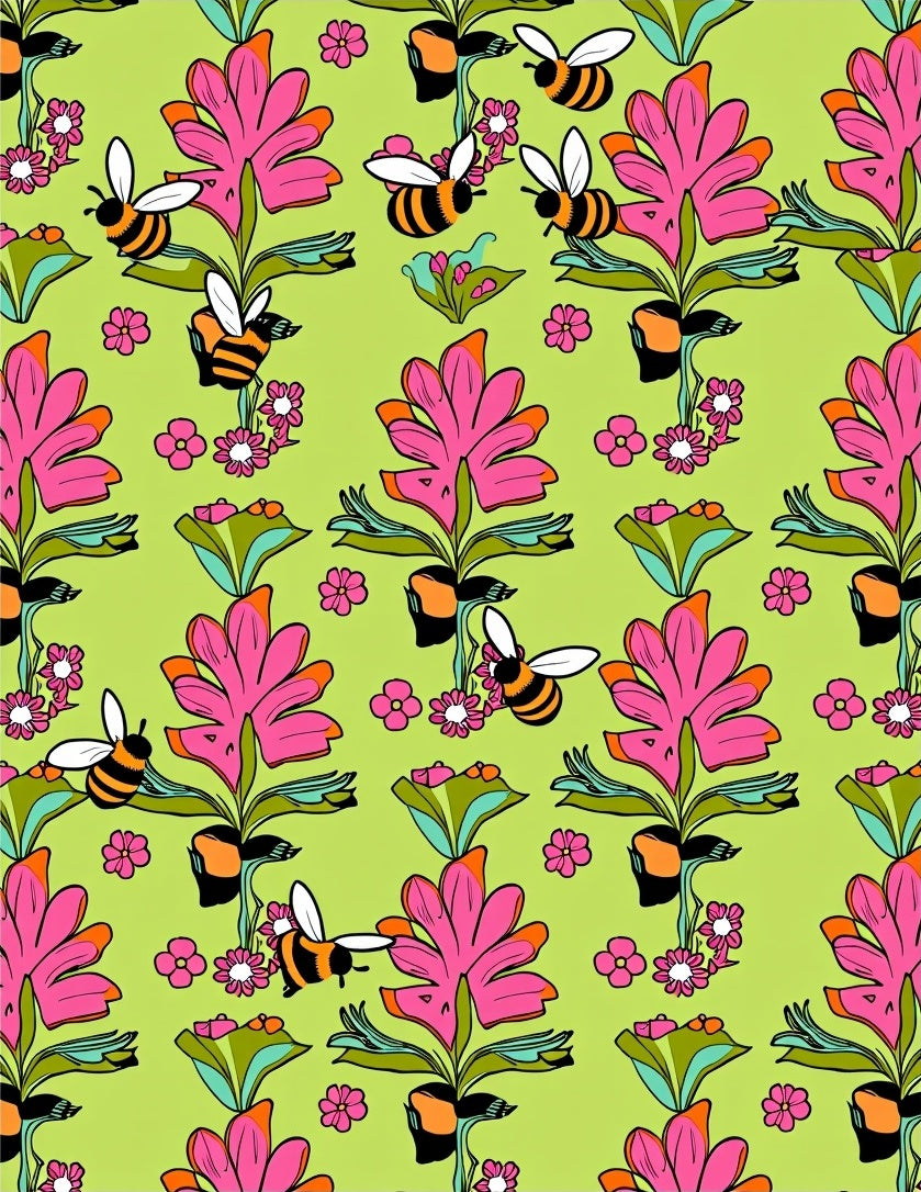 Honeybee Wildflower Festival with Pollinator Theme (Green) - ODIKA
