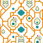 Abstract Interlocking Lattice with Mid Modern Aesthetics (Orange) - ODIKA