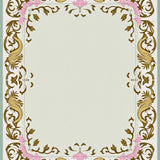 Chateau Inspired Rococo Vinework With Delicate Blossom Trails(Brown)