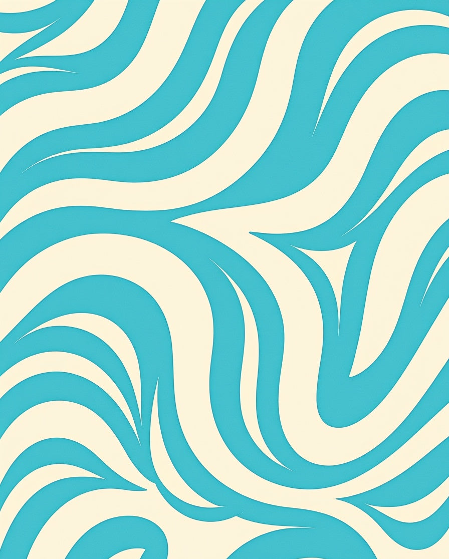 Retro Wave with Fluid Stripes and Dynamic Energy (Blue) - ODIKA