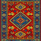 Whimsical Colorful Zigzag(Red)