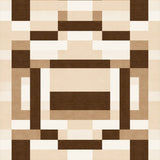 Contour Chequered Area Modern Brown Beige Palette(Beige)