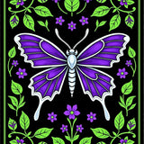 Mystical Moth Wings with Enchanted Forest Florals (Purple)