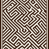 Contemporary Interlocking Zigzag with Abstract Details(Brown)