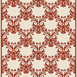 Heritage Ornate Interlocking Damask Scroll(Brown)