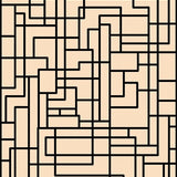 Abstract Labyrinth Maze Featuring Artistic Grid Framework(Beige)