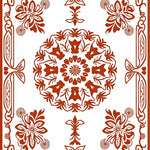 Harvest Bloom Medallion Featuring Layered Floral Silhouettes (Brown) - ODIKA