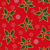 Festive Holly Branch with Berries Holiday Celebration Design(Red)