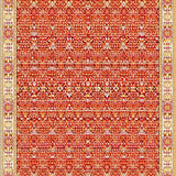 Abstract Faux Wool for Hallway Non Slip(Red)