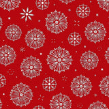 Festive Snowflake Holiday Celebration Decorative Accent Throw(Red)