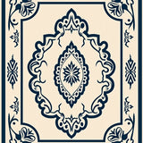 Interlocking Medallion Lattice with Ornate Scrollwork Motifs (Beige)