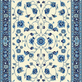 Country Wynona Rectangle Area for Patio in Blue Beige Color(Beige)