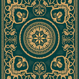 Ancient Sunburst Radiant Ornamental Traditional Motif(Green)