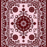Elegant Floral Medallion Scroll Paisley Vine Damask (Pink)