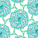 Wave Medallion Positano Mediterranean Elegant Decorative (Turquoise) - ODIKA