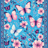 Charming Botanical Print(Blue)