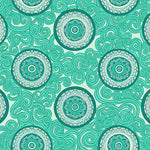 Wave Medallion with Flowing Nautical Motifs (Teal) - ODIKA