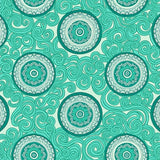 Wave Medallion with Flowing Nautical Motifs (Teal) - ODIKA