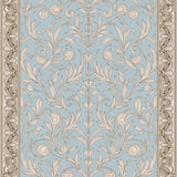 Flora Interlocking Damask Design(Blue)