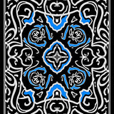 Abstract Boho Artistic Interlocking Medallion Swirl (Black)