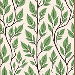 Elegant Botanical Meadow Tapestry Accent (Green) - ODIKA