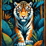 Elegant Dark Floral Motif(Orange)