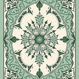 Vintage Botanical Medallion with Classic Garden Vine(Ivory)