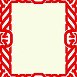 Modern Contour Frame Featuring Bold Interlocking Borders(Red)