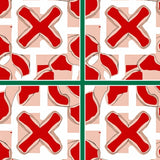 Vibrant Bold Grid with Symmetrical Interlocking and Blocks(Red)