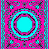 Elegant Medallion Ornate Vintage Embellished Charm (Pink)