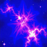 Cosmic Nebula Swirl Decorative Floor Covering (Blue)