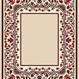 Rustic Autumn Inspired Interlocking Motif with Ornate Accents(Burgundy)