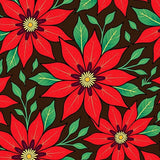 Poinsettia Bloom Entry with Golden Accent Details(Red)