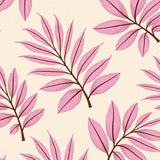 Exotic Foliage With Tropical Leaf Composition(Pink)