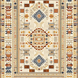 Beige Brown Geometric(Beige)