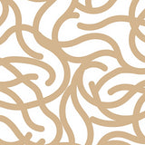 Abstract Wave Interlock with Fluid Movement and Neutral Palette (Beige) - ODIKA