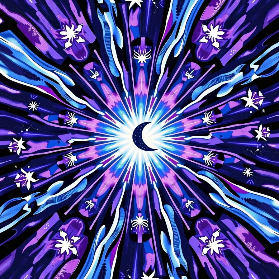 Fantasy Moonbeam Crystal Stars Enchanted Night Throw (Purple) - ODIKA