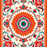 Sunburst Floral Medallion Artistry (Orange) - ODIKA