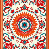 Sunburst Floral Medallion Artistry (Orange) - ODIKA