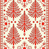 Festive Evergreen Holiday Pathway Accent With Decorative Yuletide Motif(Beige)