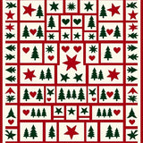 Nordic Inspired Noel Quilt Tapestry Accent(Red)