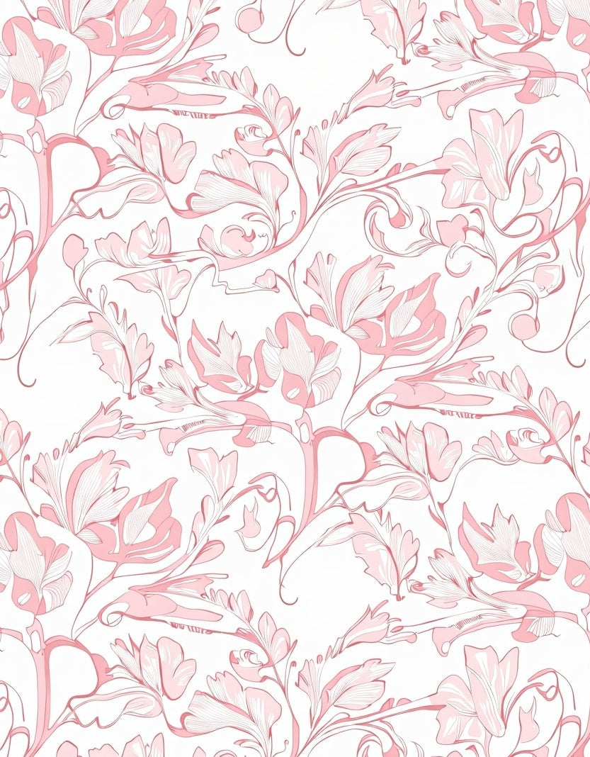 Whispering Meadow Interlocking Floral Vine Arrangement (Pink) - ODIKA