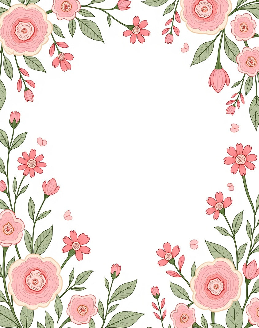 Enchanted Garden with Cascading Wildflower Sprays (Pink) - ODIKA