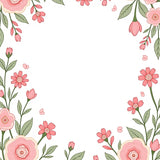 Enchanted Garden with Cascading Wildflower Sprays (Pink) - ODIKA