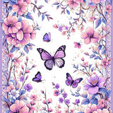 Playful Pastel Garden Scene(Purple)