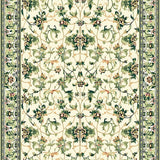 Hallway Runner with Beige/Green Floral(Ivory)